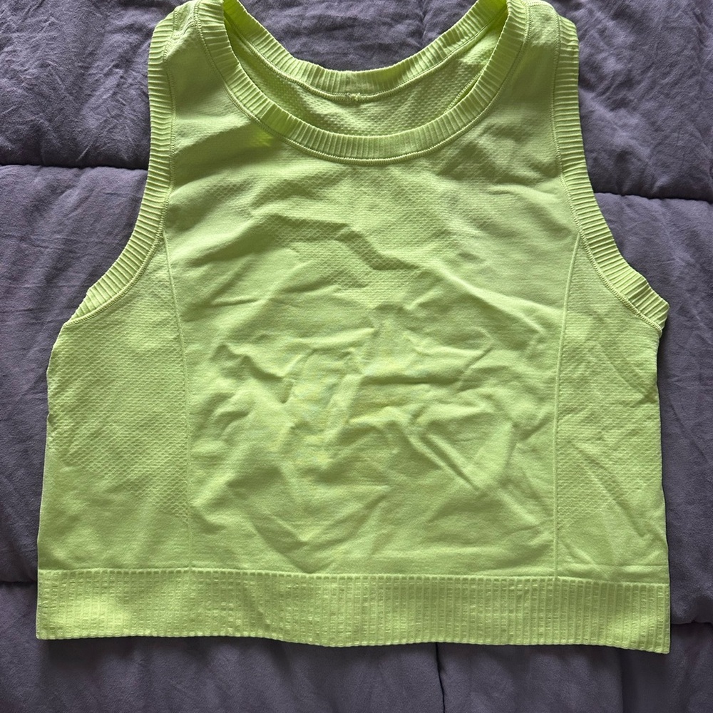 Lime Green Sleeveless Workout Top